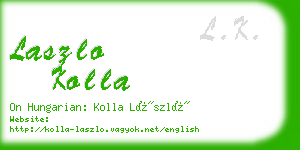 laszlo kolla business card